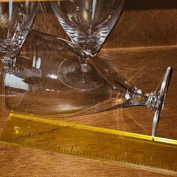 Fostoria Puritan crystal Ice Tea Glasses 6" set-3 midcentury modern minimalist - Picture 8 of 9